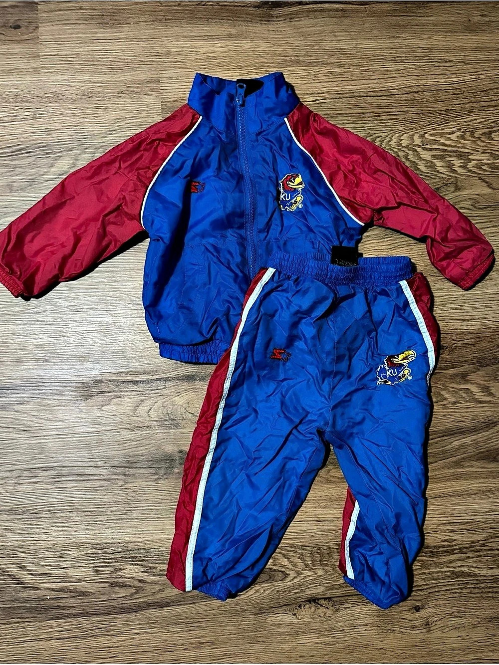 Vintage 90s Starter Kansas Jayhawks toddler tracksuit